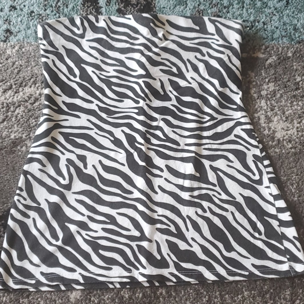 Zebra Print Tube Top